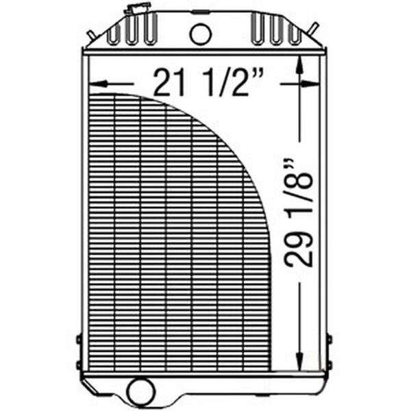 Aftermarket Replacement Radiator Fits John Deere 4440 Tractor RE21897 - main